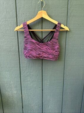 lululemon athletica Purple Wave-Print Sports Bralette
